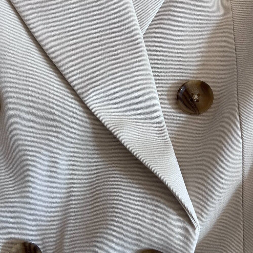 NWT Banana Republic Women's Stretch-Cotton Icon Blazer Cream 4 - Picture 7 of 11